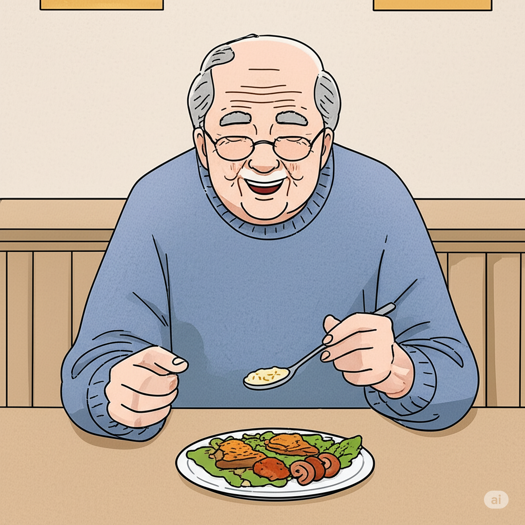 ALIMENTAÇÃO DO IDOSO ILUSTRAÇÃO